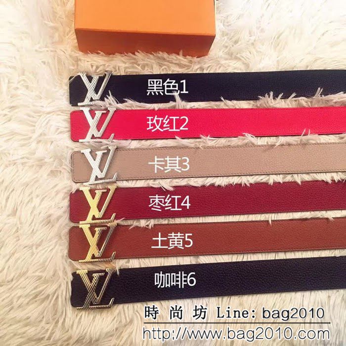 路易威登LV 進口牛皮皮帶 春夏季新款 316精鋼扣 男女同款 LHG1832
